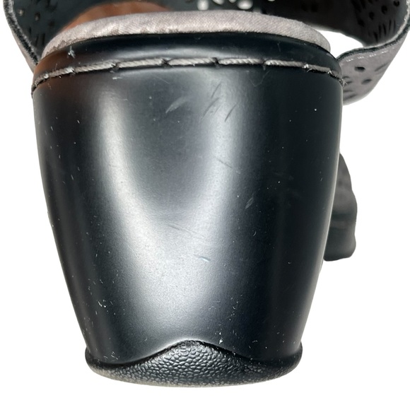 JBU by Jambu Chloe Gray Vegan Leather Laser Cut Wedge Sandals With Memory Foam 9 - Picture 8 of 15